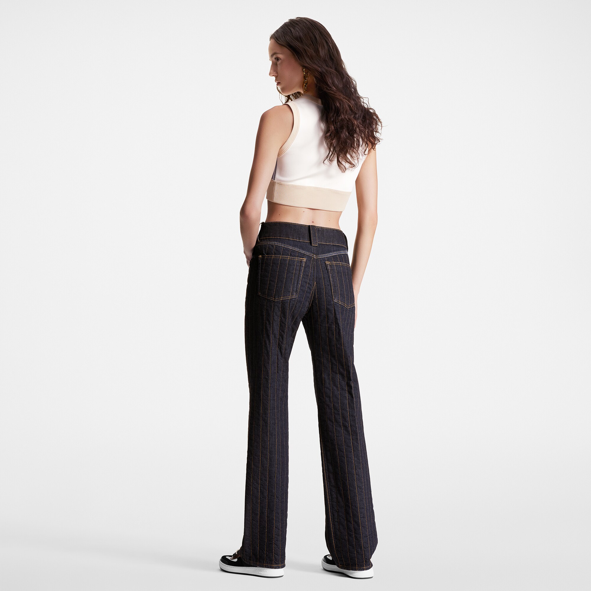 Pinstripe jeans outlet women